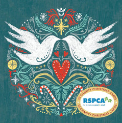 RSPCA Two Doves Charity Boxed Christmas Cards