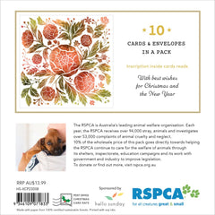 RSPCA Floral Christmas Charity Boxed Christmas Cards