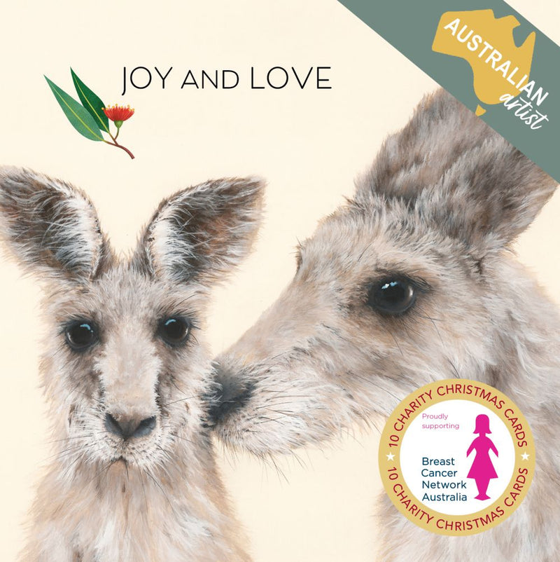Breast Cancer Network Australia Kangaroo Love Charity Boxed Christmas Cards