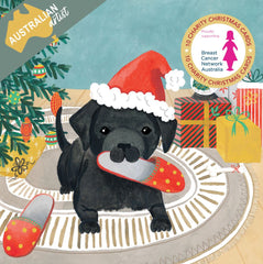 Breast Cancer Network Australia Christmas Puppy Charity Boxed Christmas Cards