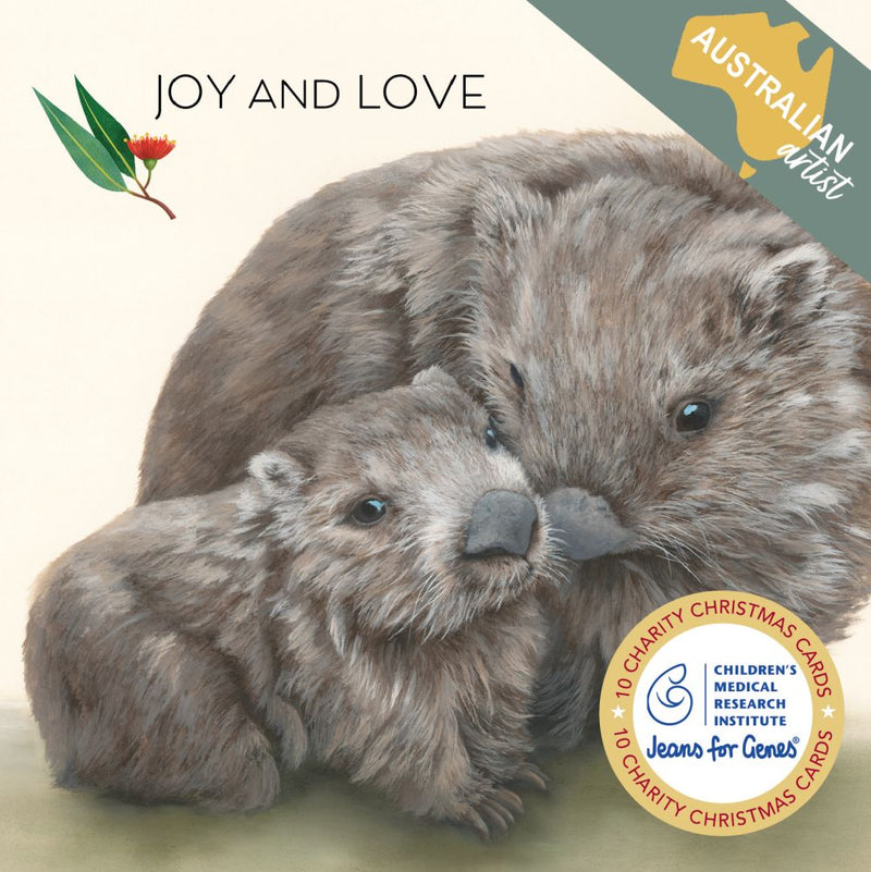 Jeans for Genes Wombat Love Charity Boxed Christmas Cards