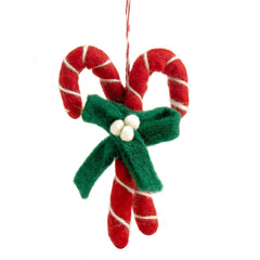 Candy Cane Felt Christmas Decoration