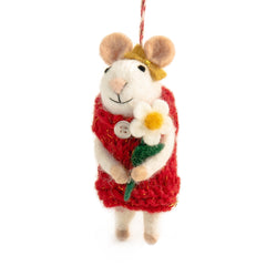 Mouse Melody Felt Christmas Decoration
