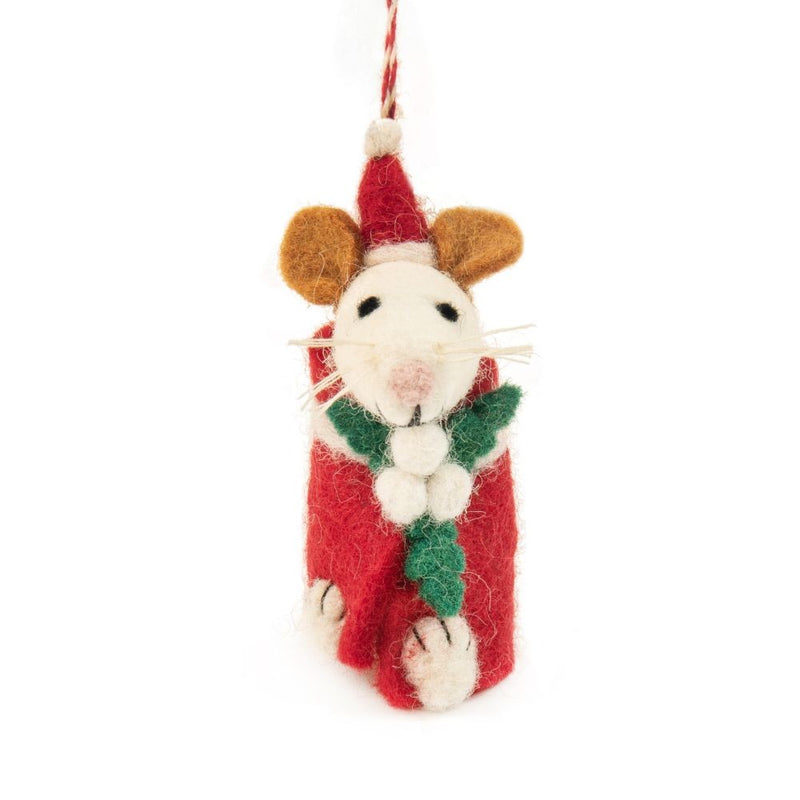 Mouse Milo Felt Christmas Decoration