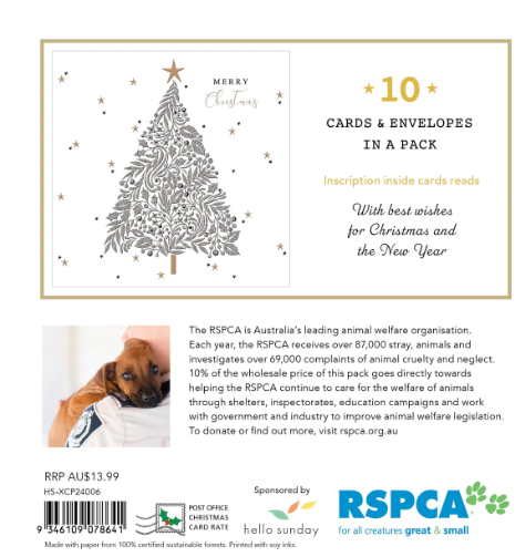 RSPCA Christmas Tree Charity Boxed Christmas Cards