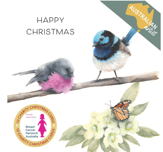 Breast Cancer Network Australia Christmas Friends Charity Boxed Christmas Cards