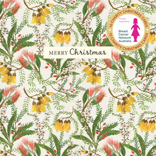 Breast Cancer Network Australia Floral Christmas Charity Boxed Christmas Cards