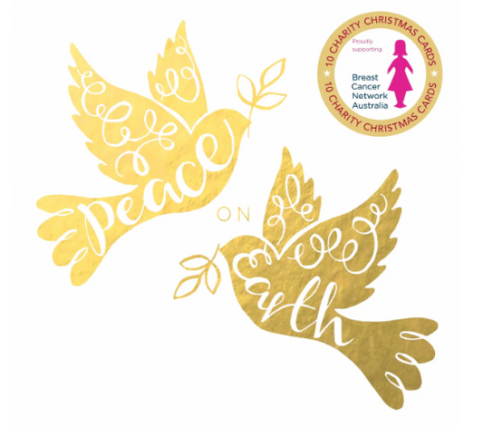 Breast Cancer Network Australia Peace Doves Charity Boxed Christmas Cards