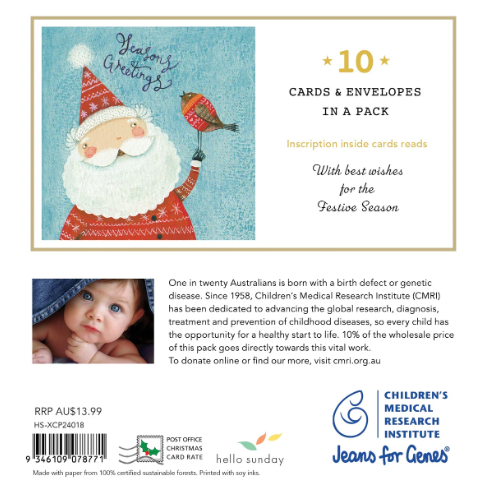 Jeans for Genes Santa Charity Boxed Christmas Cards