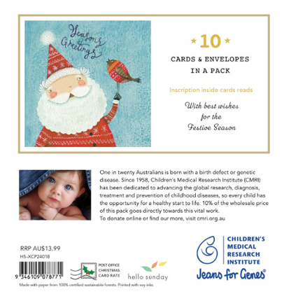 Jeans for Genes Santa Charity Boxed Christmas Cards