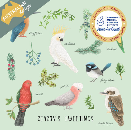 Jeans for Genes Australian Birds Charity Boxed Christmas Cards