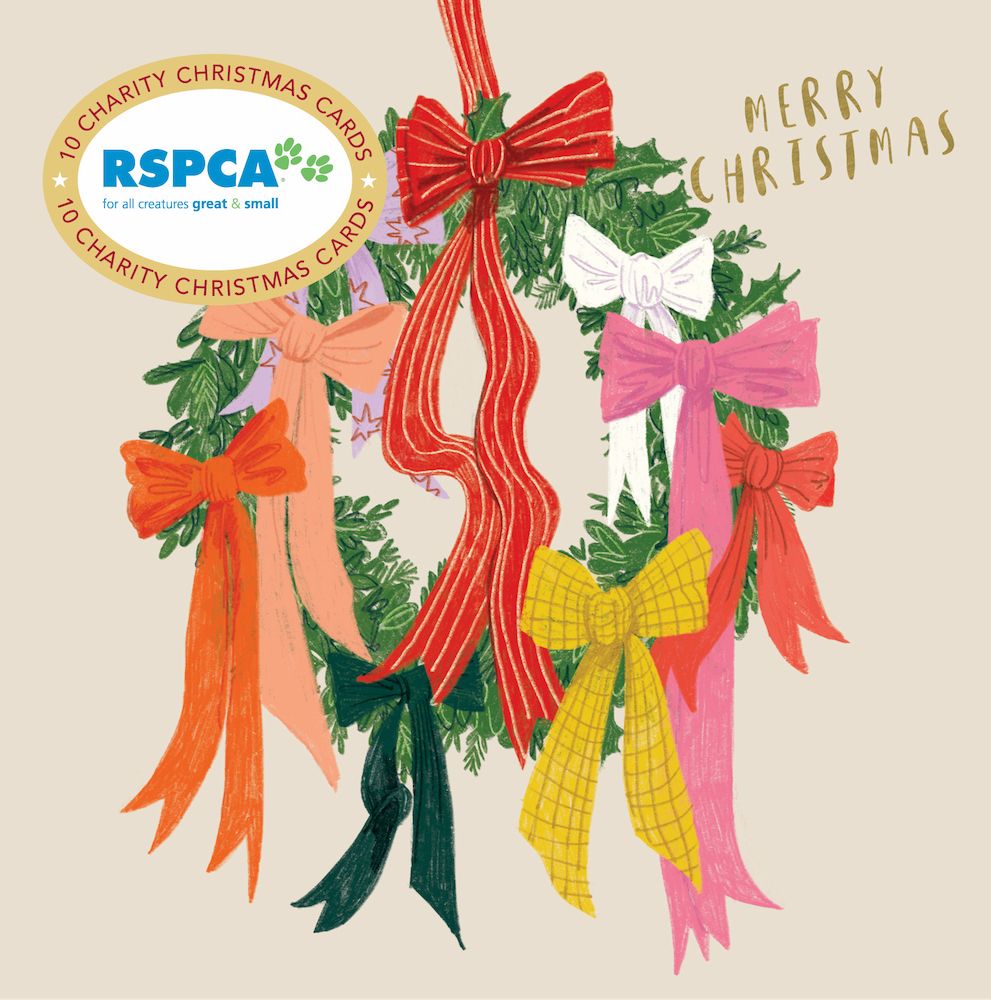 RSPCA Weath Of Ribbons Charity Boxed Christmas Cards