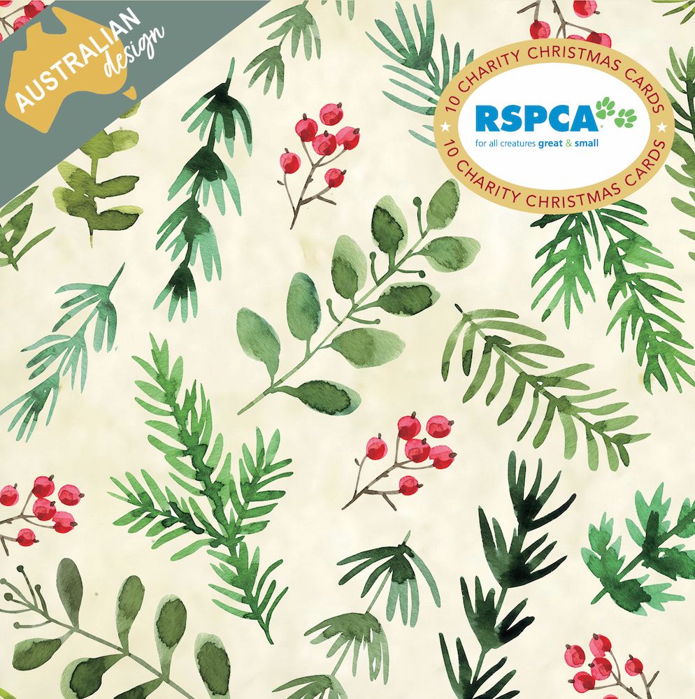 RSPCA Festive PatternCharity Boxed Christmas Cards
