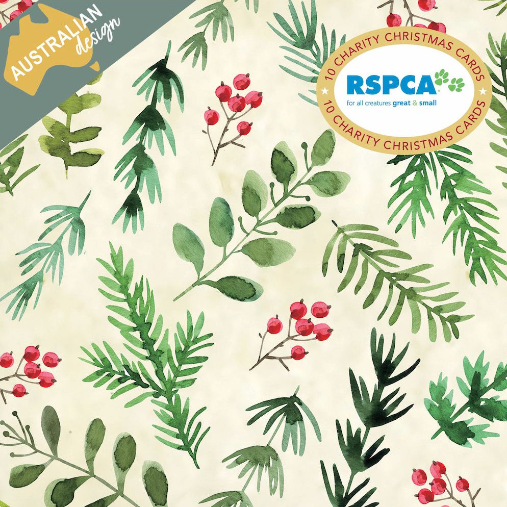 RSPCA Festive PatternCharity Boxed Christmas Cards