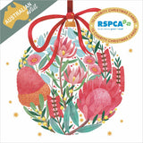 RSPCA Floral Bauble Charity Boxed Christmas Cards