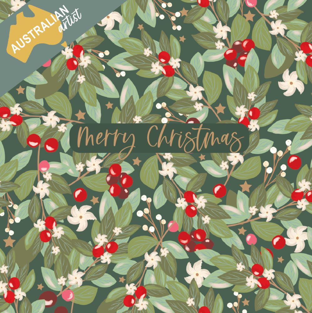 Breast Cancer Network Australia Leaves And Berries Charity Boxed Christmas Cards