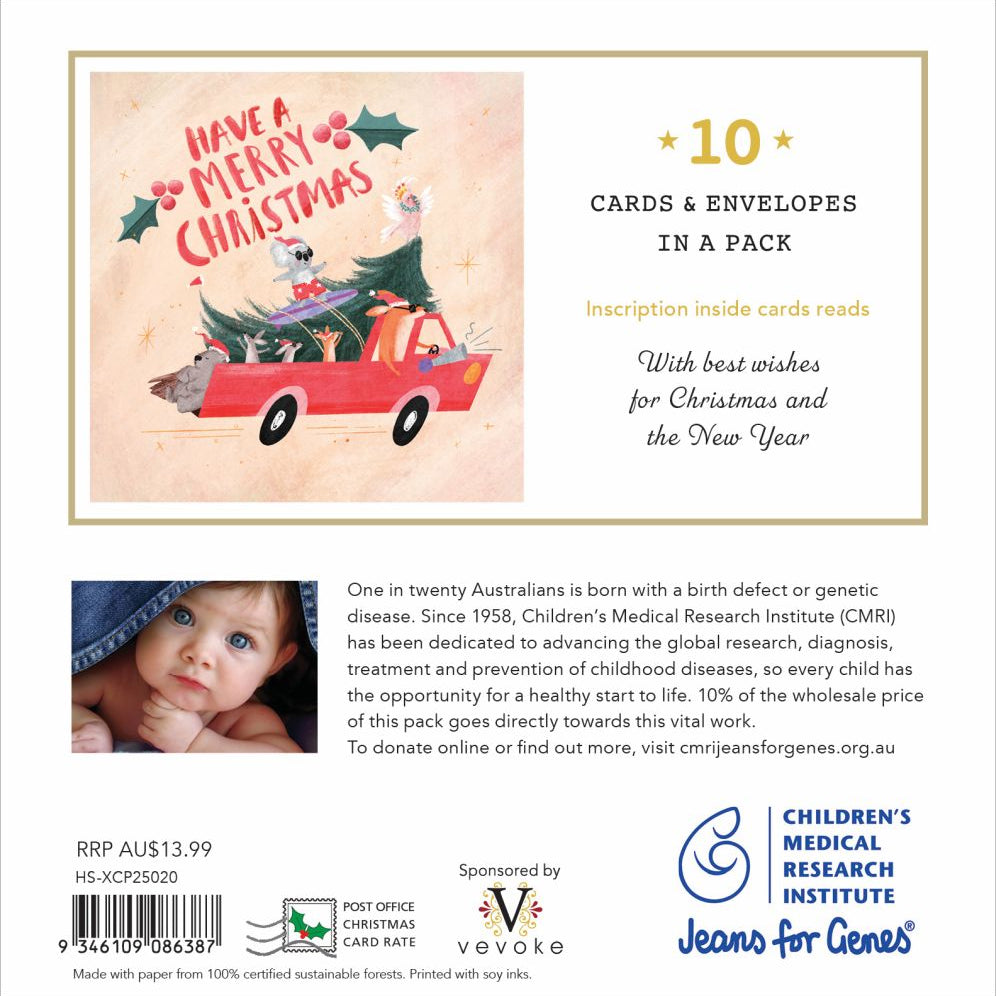 Jeans for Genes Christmas Ride Charity Boxed Christmas Cards