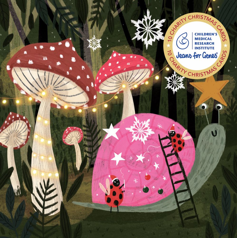 Jeans for Genes Mushroom Forest Charity Boxed Christmas Cards
