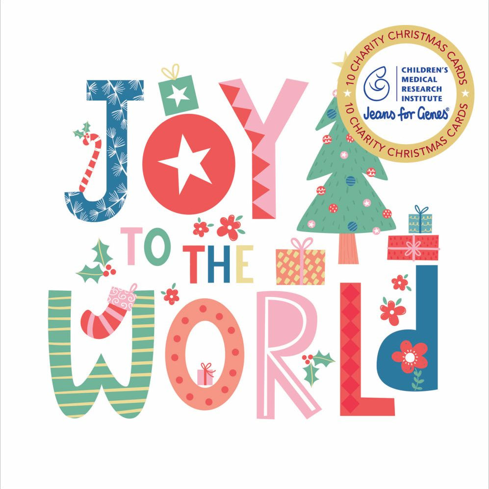 Jeans for Genes Joy To The World Charity Boxed Christmas Cards