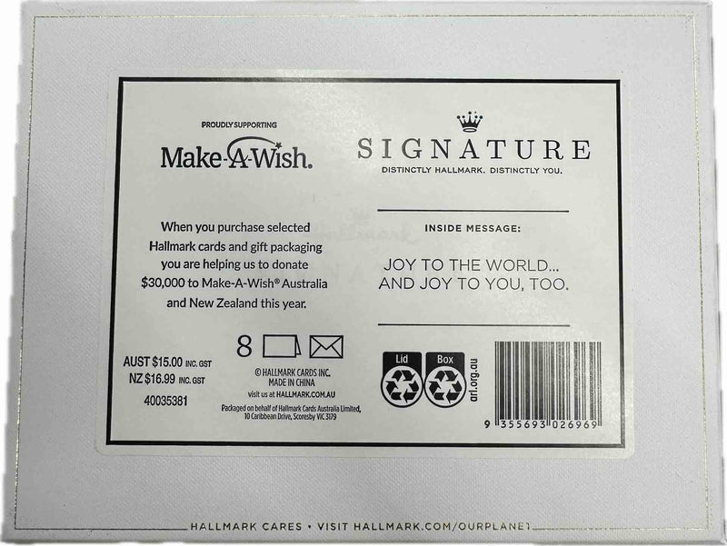 Make-A-Wish Australia Signature Joy Charity Boxed Christmas Cards