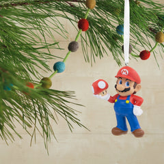 Nintendo Super Mario with Mushroom Hallmark Resin Ornament