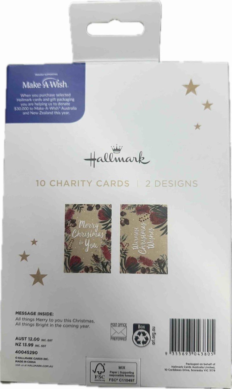 Make-A-Wish Australia Australiana Natives Charity Boxed Christmas Cards