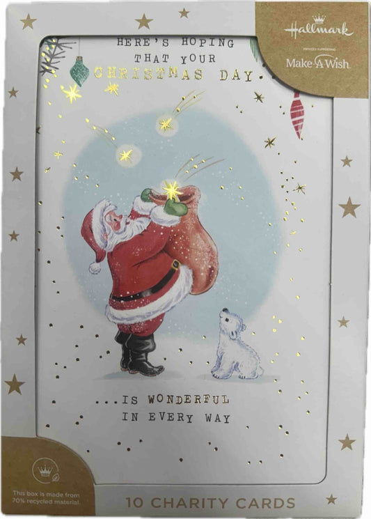 Make-A-Wish Australia Reindeer Santa Charity Boxed Christmas Cards