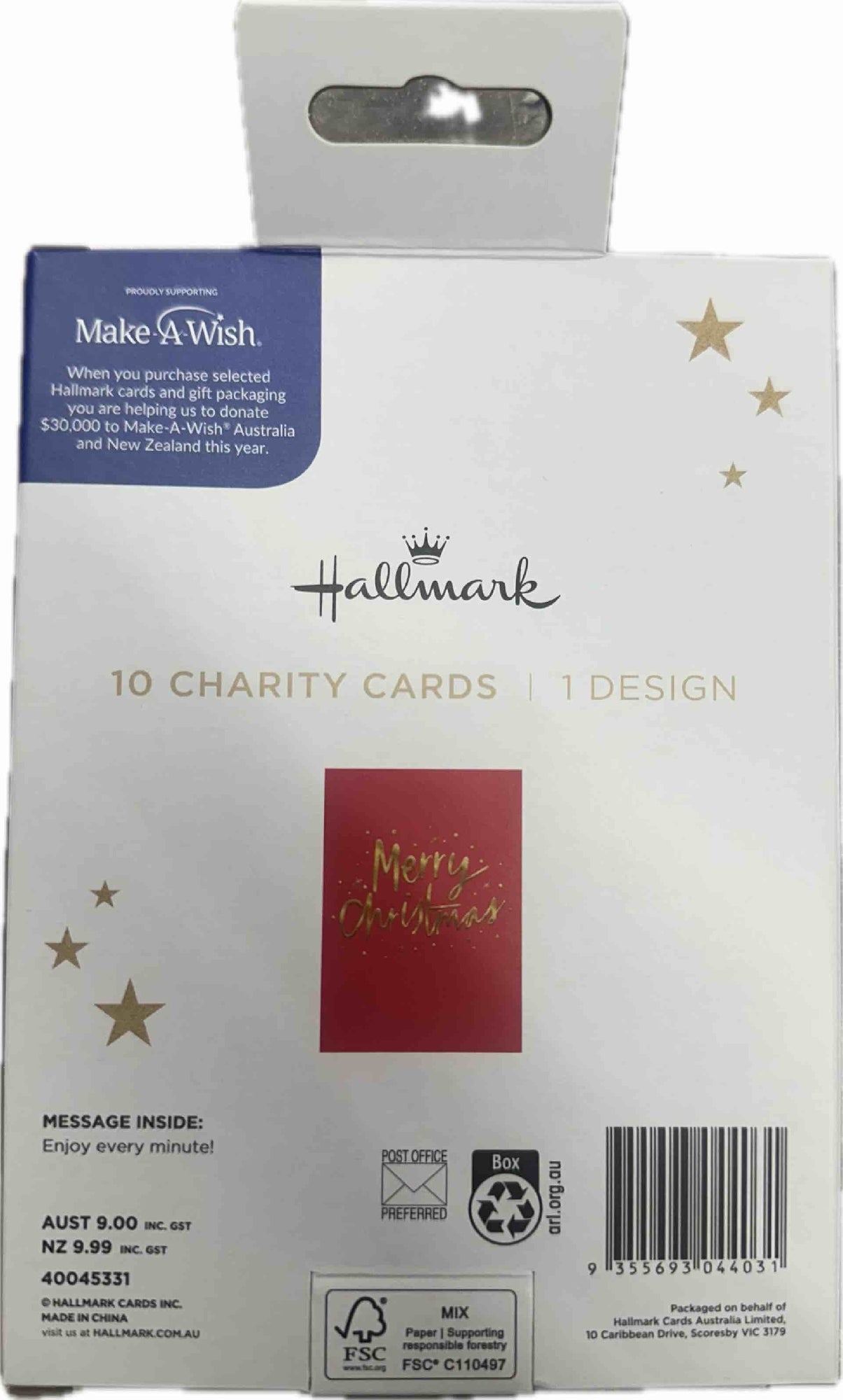 Make-A-Wish Australia Merry Christmas Charity Boxed Christmas Cards