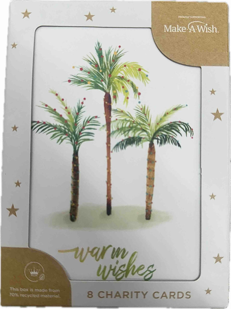 Make-A-Wish Australia Palm Trees Charity Boxed Christmas Cards