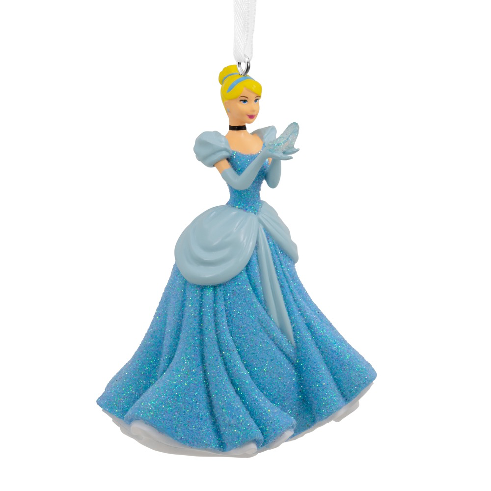 Disney Princess Cinderella Holding Glass Slipper Resin Hallmark Christmas Ornament