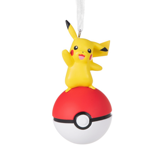 PokŽmon Pikachu on PokŽ Ball Resin Hallmark Christmas Ornament