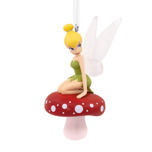 Disney Tinker Bell on Mushroom Resin Hallmark Christmas Ornament