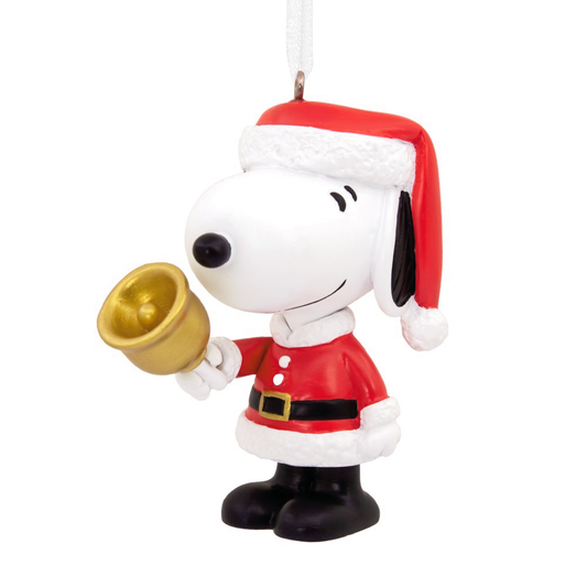 Peanuts Snoopy Bell Ringer Resin Hallmark Christmas Ornament