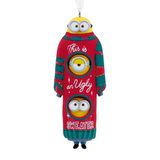 Minions Bob, Kevin and Stuart the Minions in Ugly Christmas Sweater Resin Hallmark Christmas Ornament