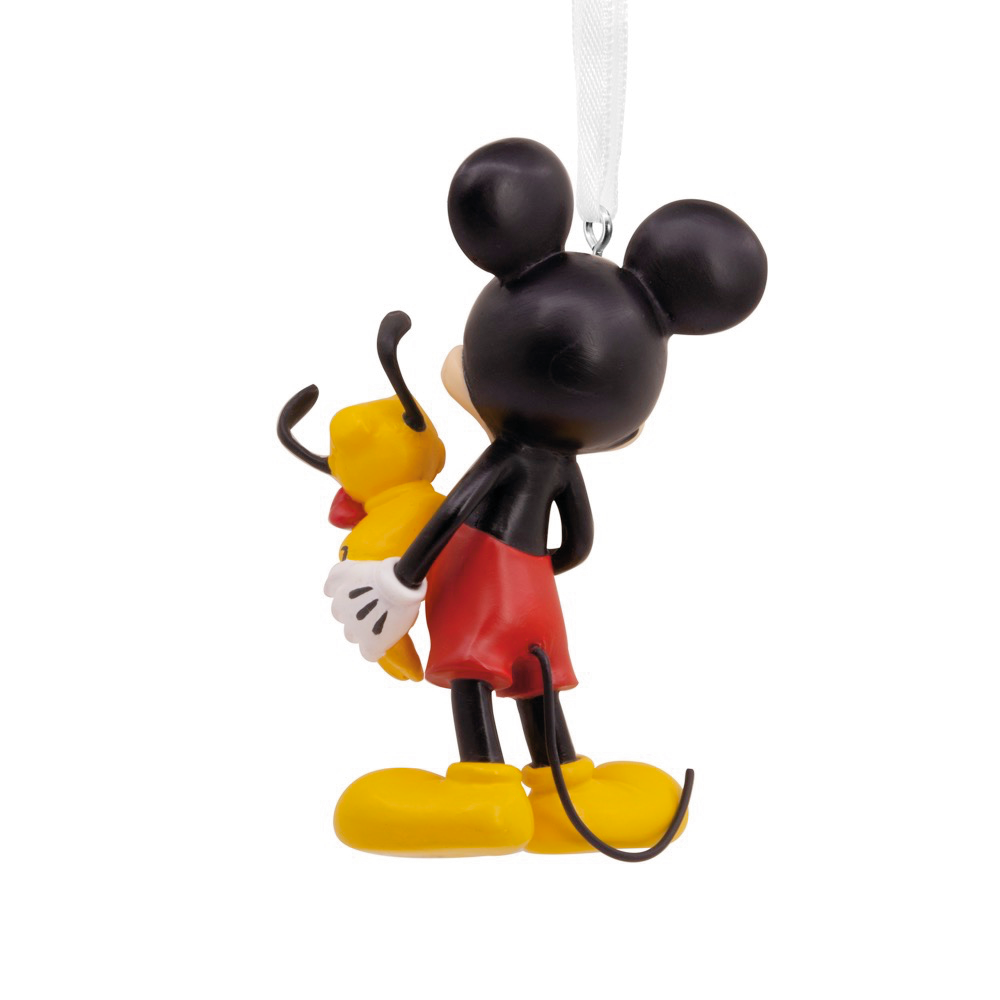 Disney Mickey Mouse Holding Puppy Resin Hallmark Christmas Ornament