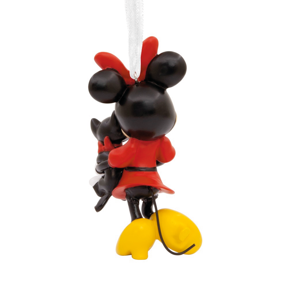 Disney Minnie Mouse Holding Kitten Resin Hallmark Christmas Ornament