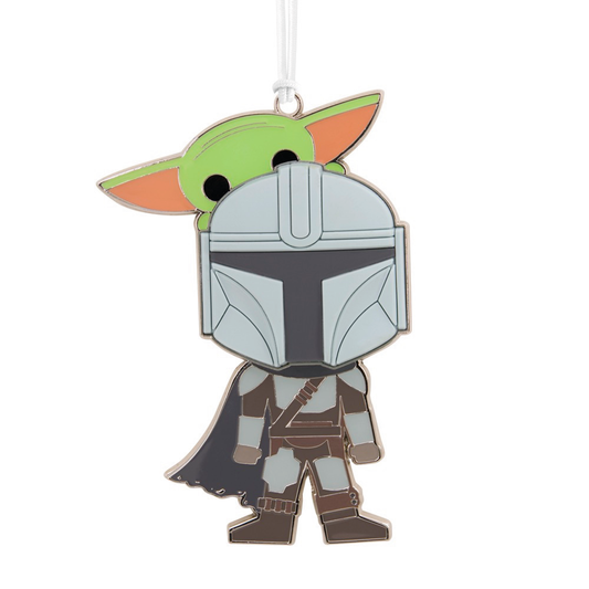 Star Wars: The Mandalorian and Grogu With Dimension Metal Hallmark Christmas Ornament