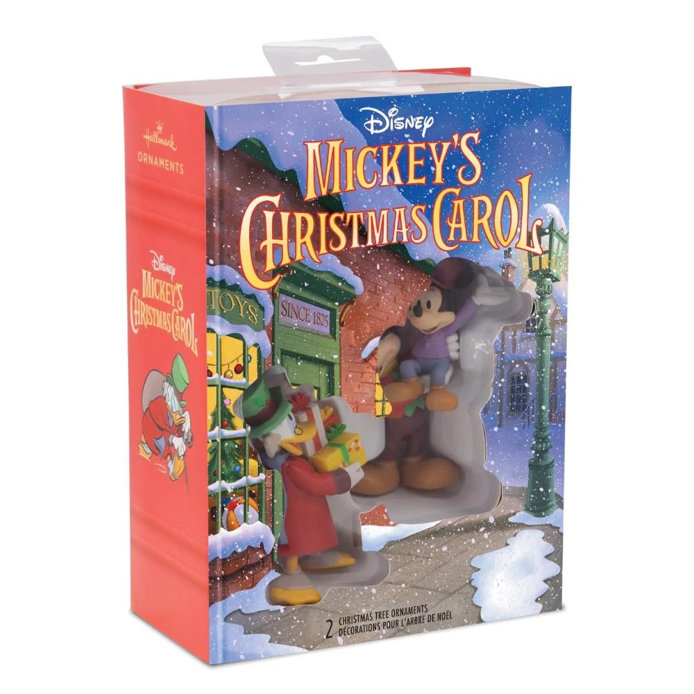 Disney Mickey's Christmas Carol Set of 2 Hallmark Christmas Ornaments