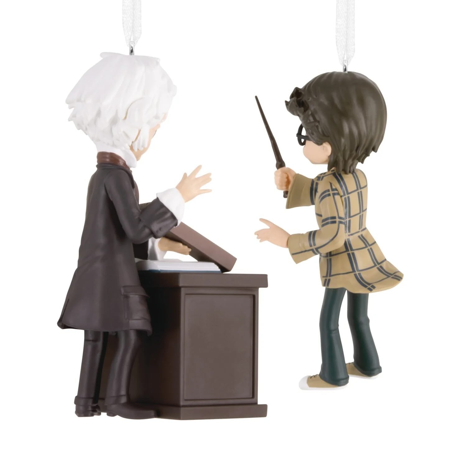 Harry Potter and Ollivander Set of 2 Hallmark Christmas Ornaments
