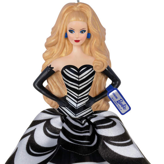 Barbie 65th Anniversary Blue Sapphire Barbie Porcelain and Fabric Hallmark Keepsake Ornament