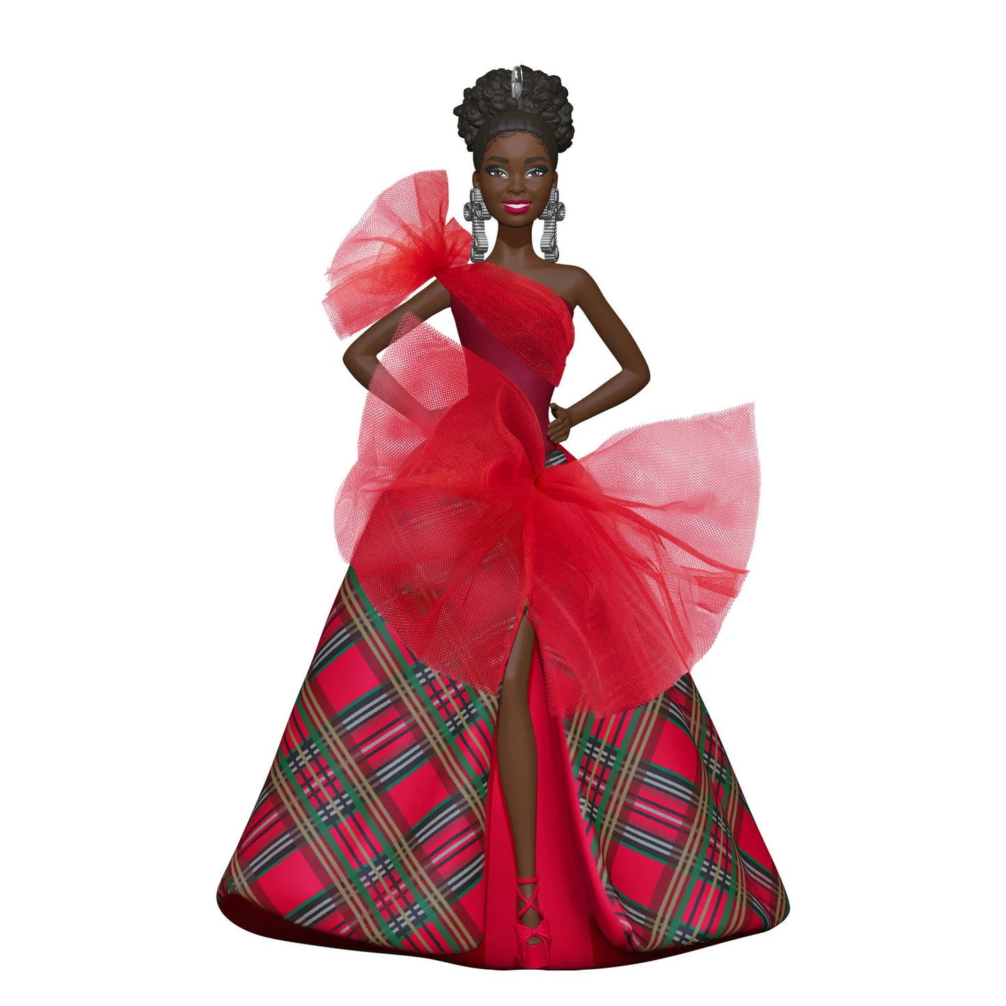 Barbie 2024 African Americian Holiday Barbie Hallmark Keepsake Ornament