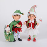 Karen Didion Christmas Special Delivery Elf Figurines Set of 2