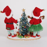 Karen Didion Christmas Lighted Tree Trimming Elf Set