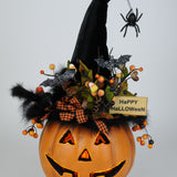 Karen Didion Halloween Lighted Pumpkin Wall/Door Hanger