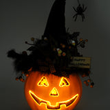 Karen Didion Halloween Lighted Pumpkin Wall/Door Hanger