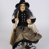 Karen Didion Halloween Woven Gold Witch