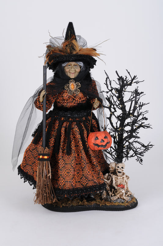 Karen Didion Halloween Lighted Haunted Trail Witch on Base