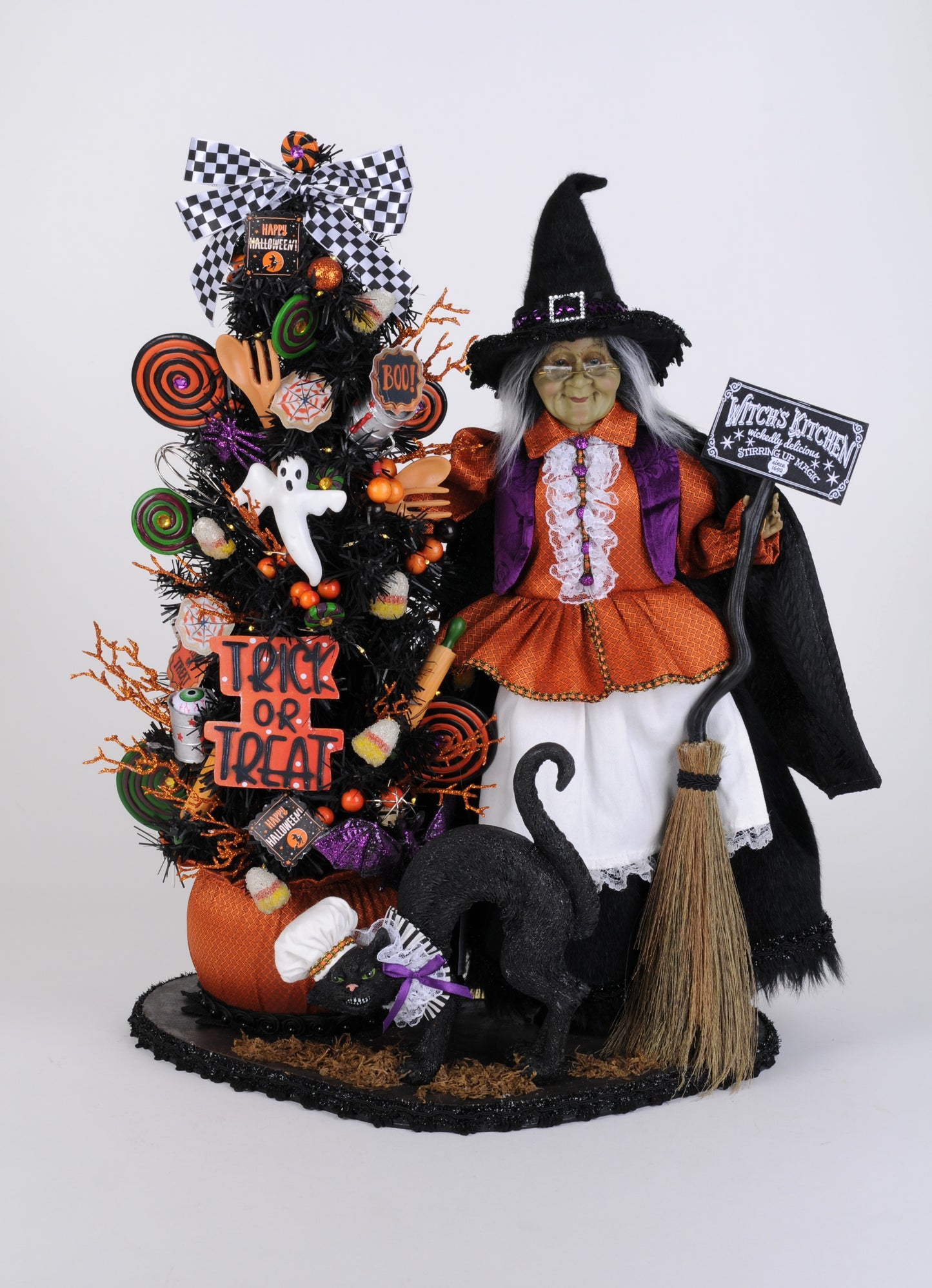 Karen Didion Halloween Lighted Tricks or Treats Kitchen Witch