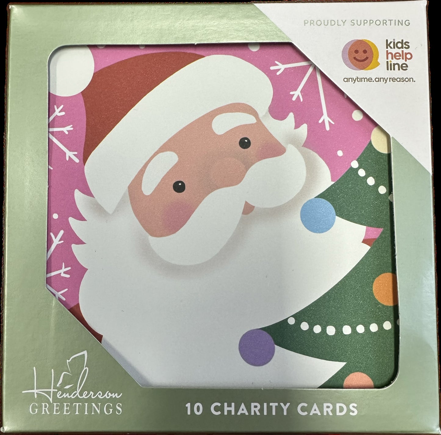 Kids Helpline Santa snowflakes Charity Boxed Christmas Cards