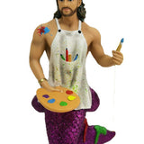 December Diamonds Merman Splattered Ornament
